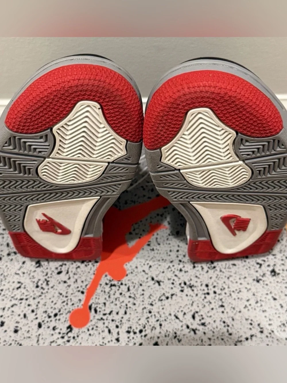 Nike Air Jordan 4 Retro Bred Reimagined Black/Fire Red/Grey Size 9